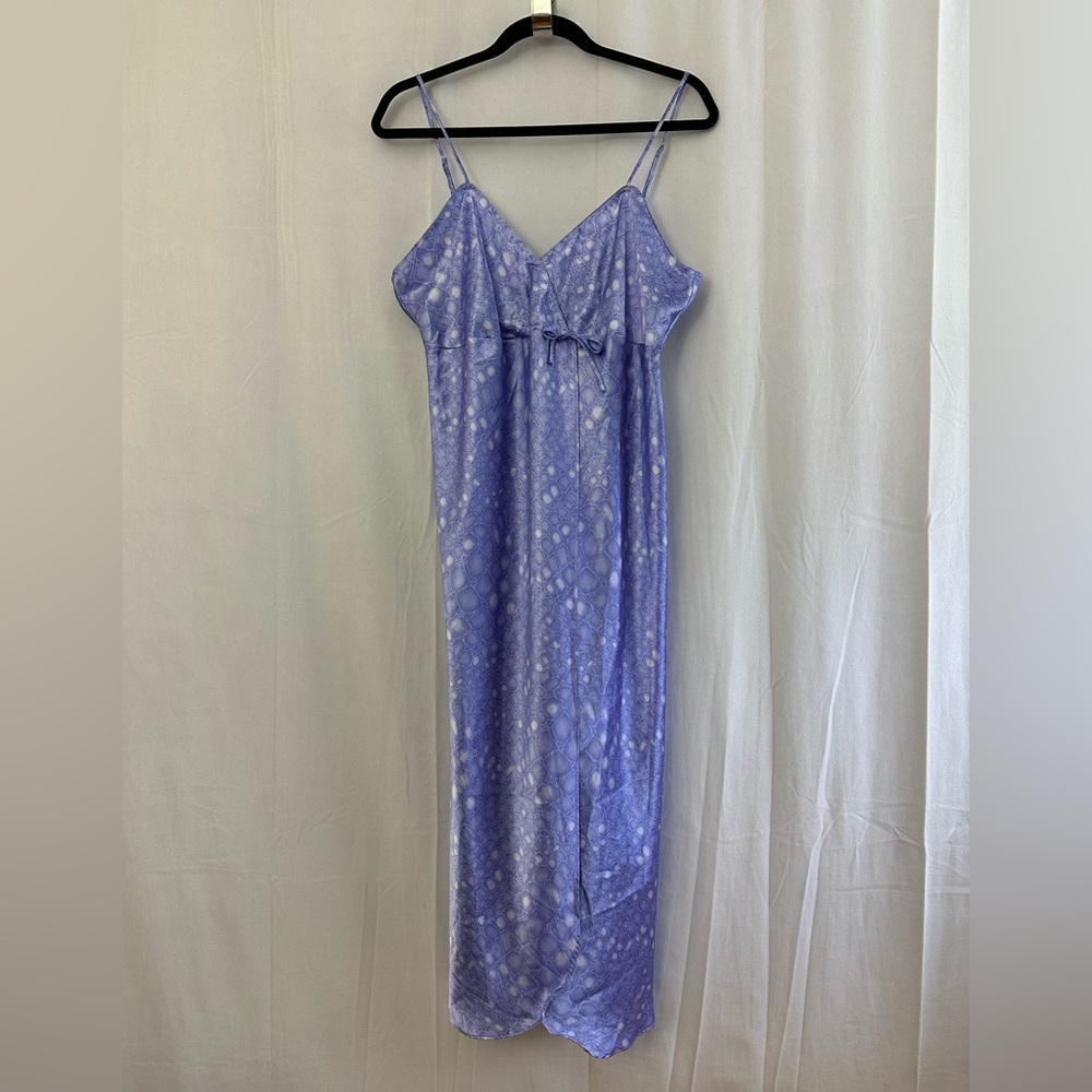 Secret Treasures Purple Snake Print Slip Camisole Lingerie Dress Womens Size XL